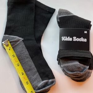 Black and Gray Boy’s Socks - 4 pair